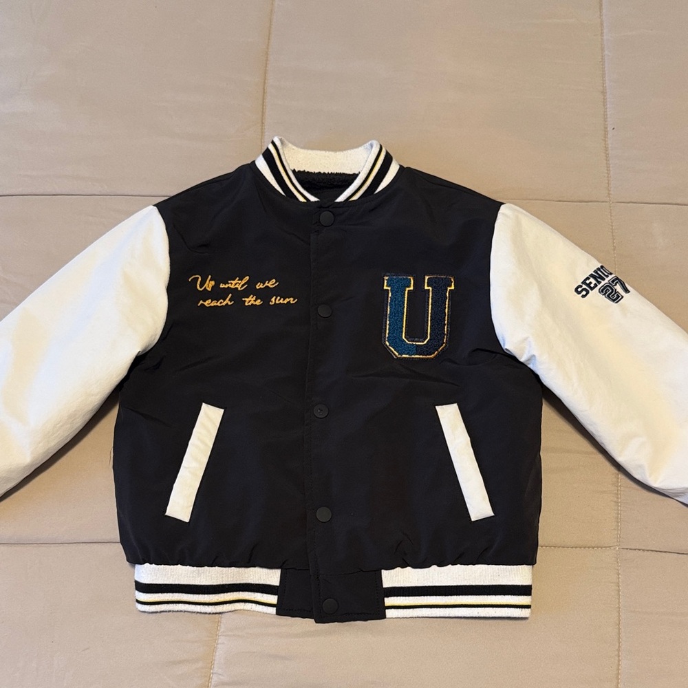 Zara boys' varsity bomber jacket Size 4-5 years